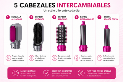 Cepillo secador multifuncional 5 en 1 ❤️