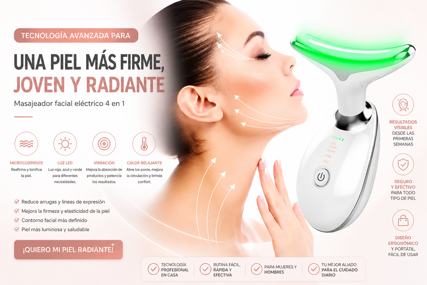 Masajeador facial rejuvenecedor 🤩