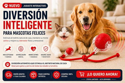 PELOTA INTERACTIVA PARA MASCOTAS 🐶🪀