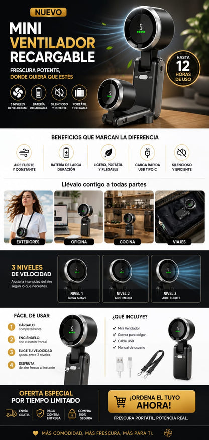 VENTILADOR RECARGABLE