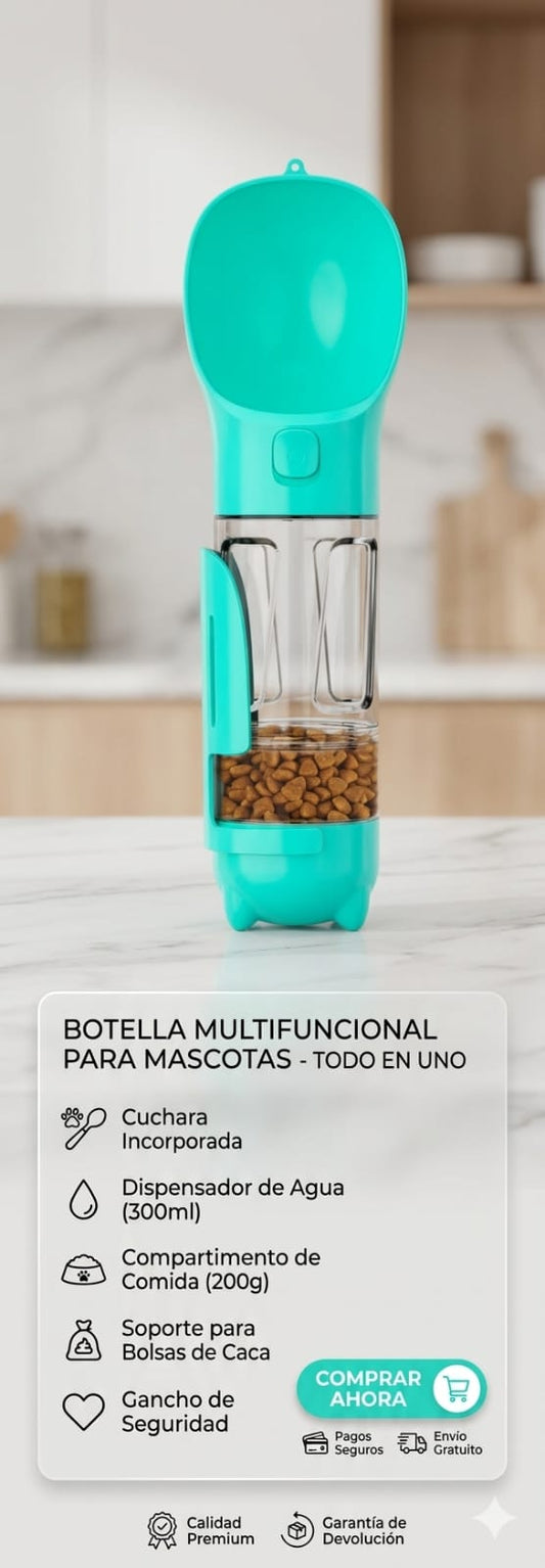 BOTELLA MULTIFUNCIONAL PARA MASCOTAS