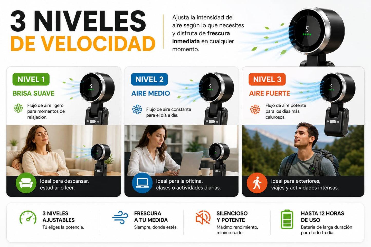VENTILADOR RECARGABLE