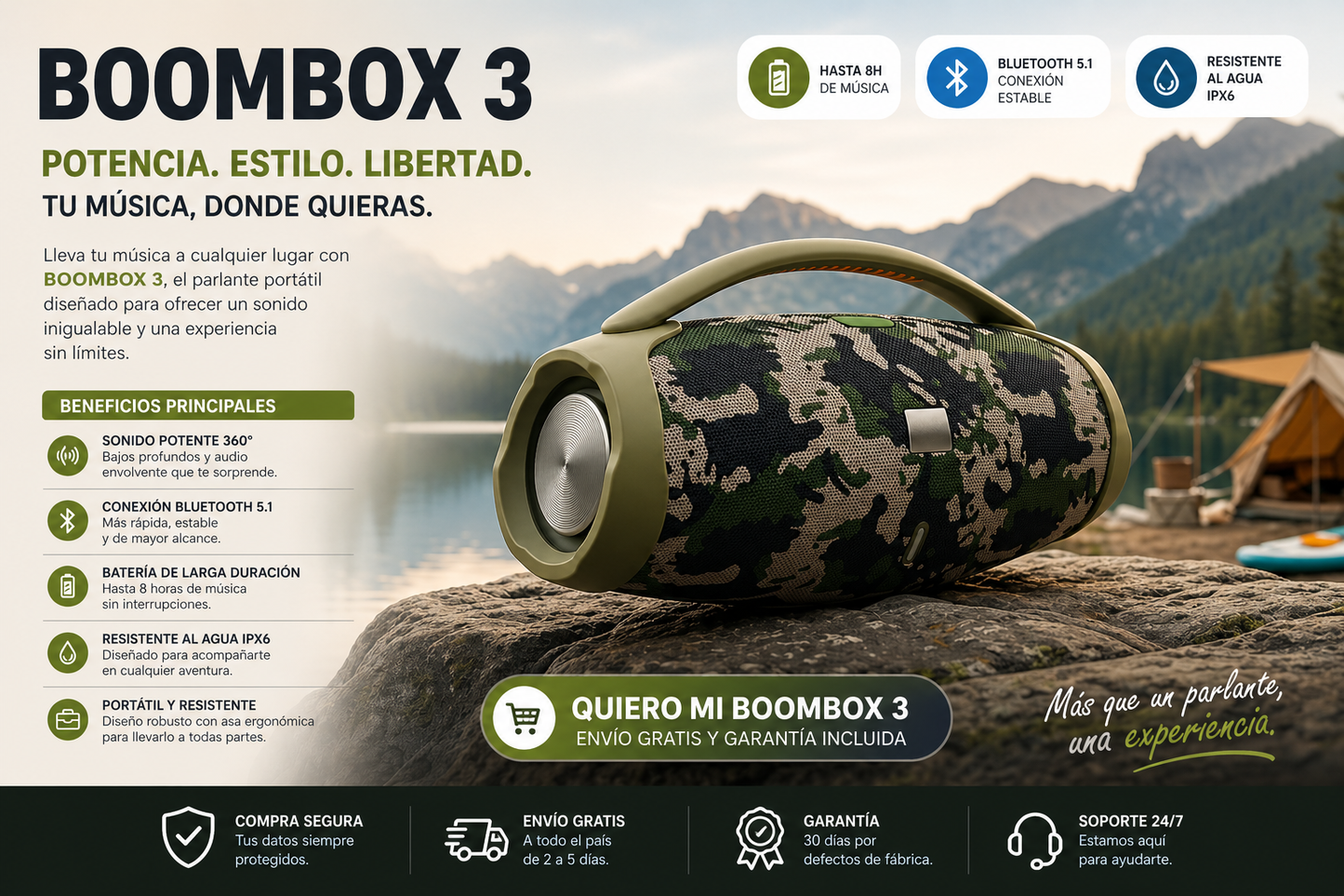 PARLANTE PORTÁTIL  BOOMBOX 3 PRO