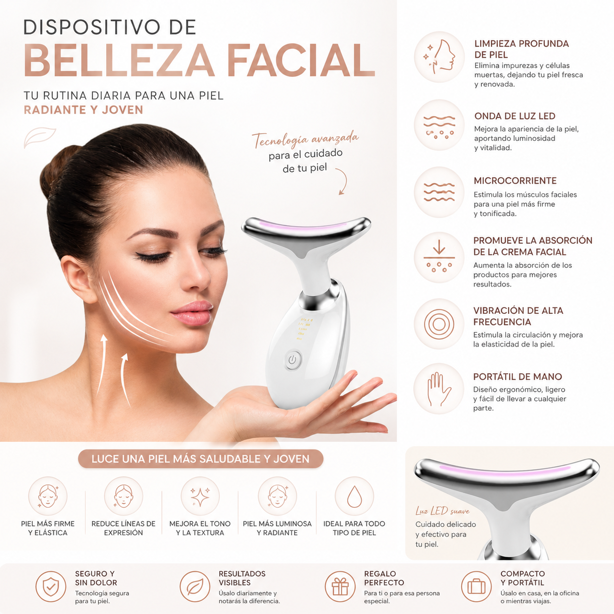 Masajeador facial rejuvenecedor 🤩