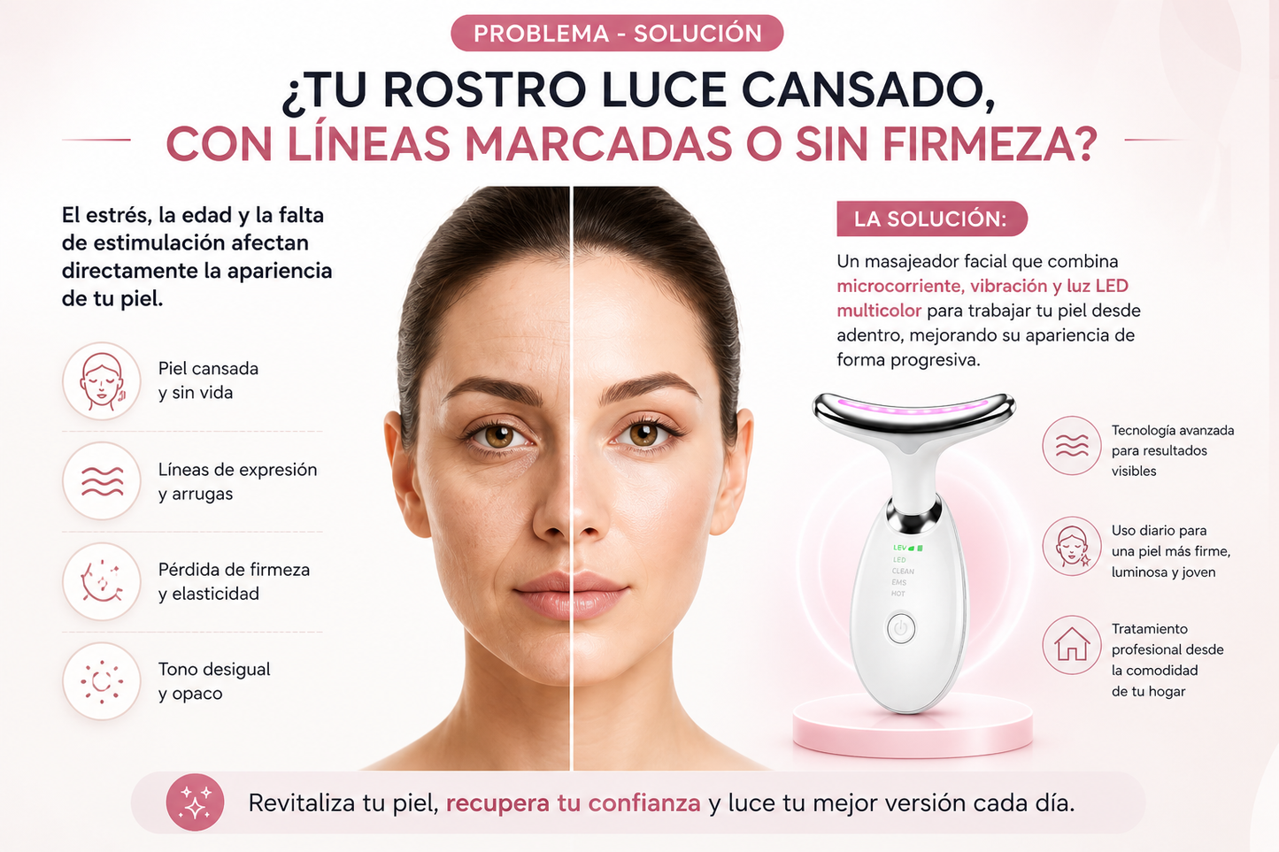 Masajeador facial rejuvenecedor 🤩